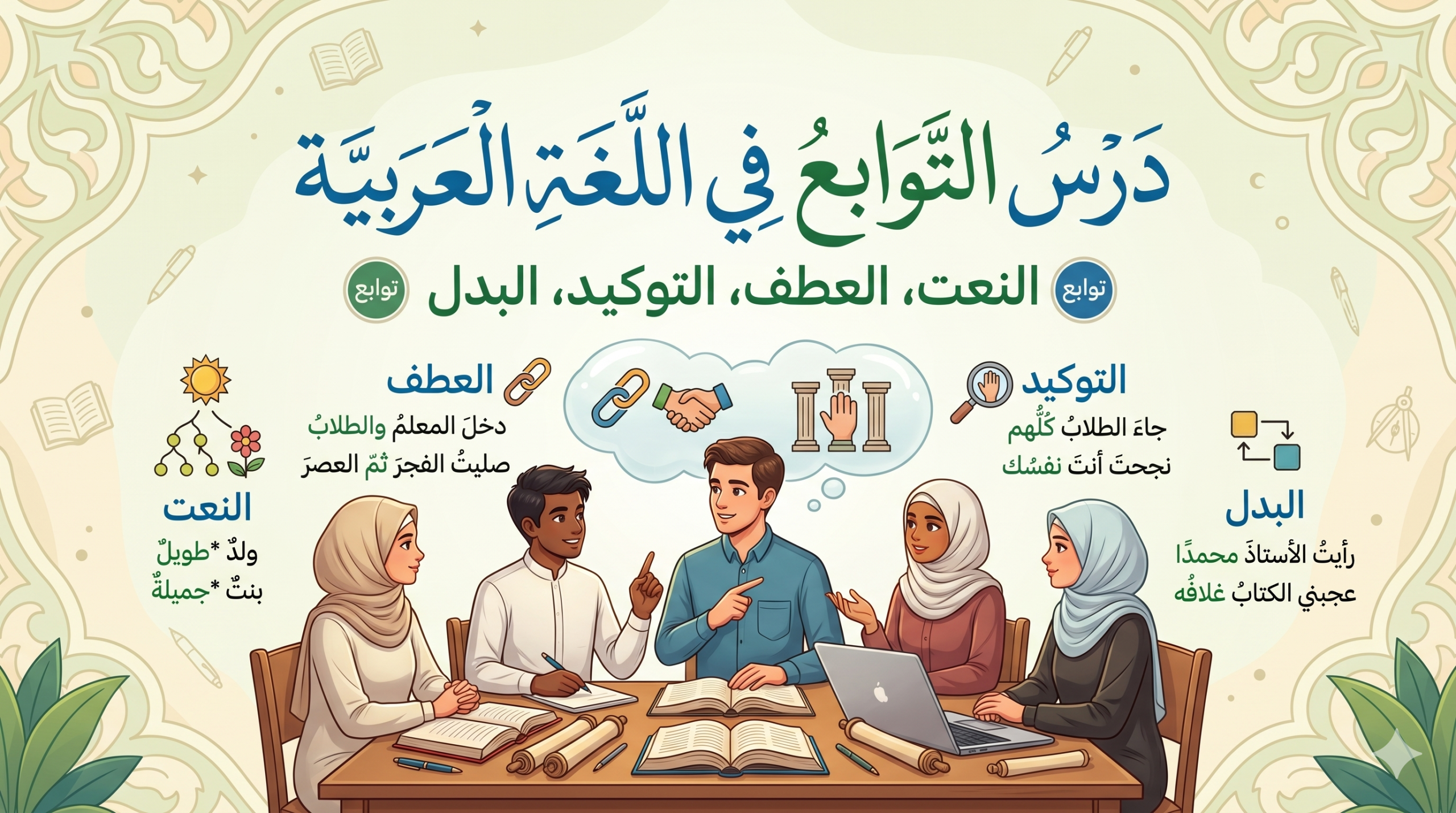 المحاضرة الخامسة – التوابع – اللغة العربية – 12 متقدم