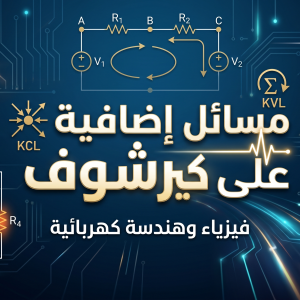 المحاضرة الثالثة عشر - مسائل اضافية على كيرشوف - فيزياء - 12 متقدم