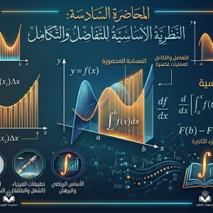 المحاضرة السادسة - النظرية الأساسية للتفاضل والتكامل + نظرية القيمة المتوسطة في التكامل - تسجيلين رياضيات -12متقدم