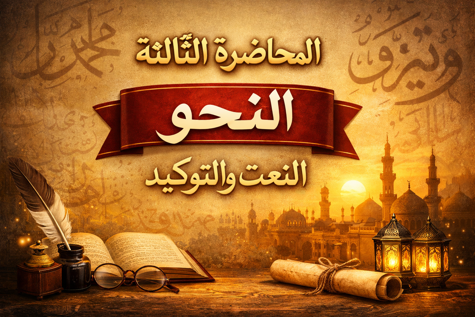 المحاضرة الثالثة – النحو – النعت والتوكيد – اللغة العربية – 12 متقدم