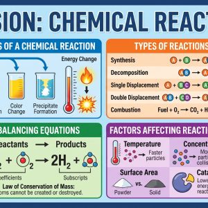 المحاضرة الاولى - REVISION CHEMICAL REACTION - التاسع متقدم - BIOLOGY