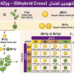 المحاضرة الثالثة " التزاوج ثنائي التهجين + الاحتمال +قانون مندل الثاني " الاحياء - 12 متقدم