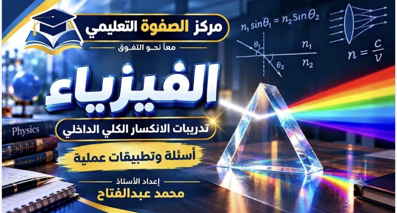 المحاضرة السادسة ” الانكسار الكلي الداخلي ” – الفيزياء – 10 متقدم