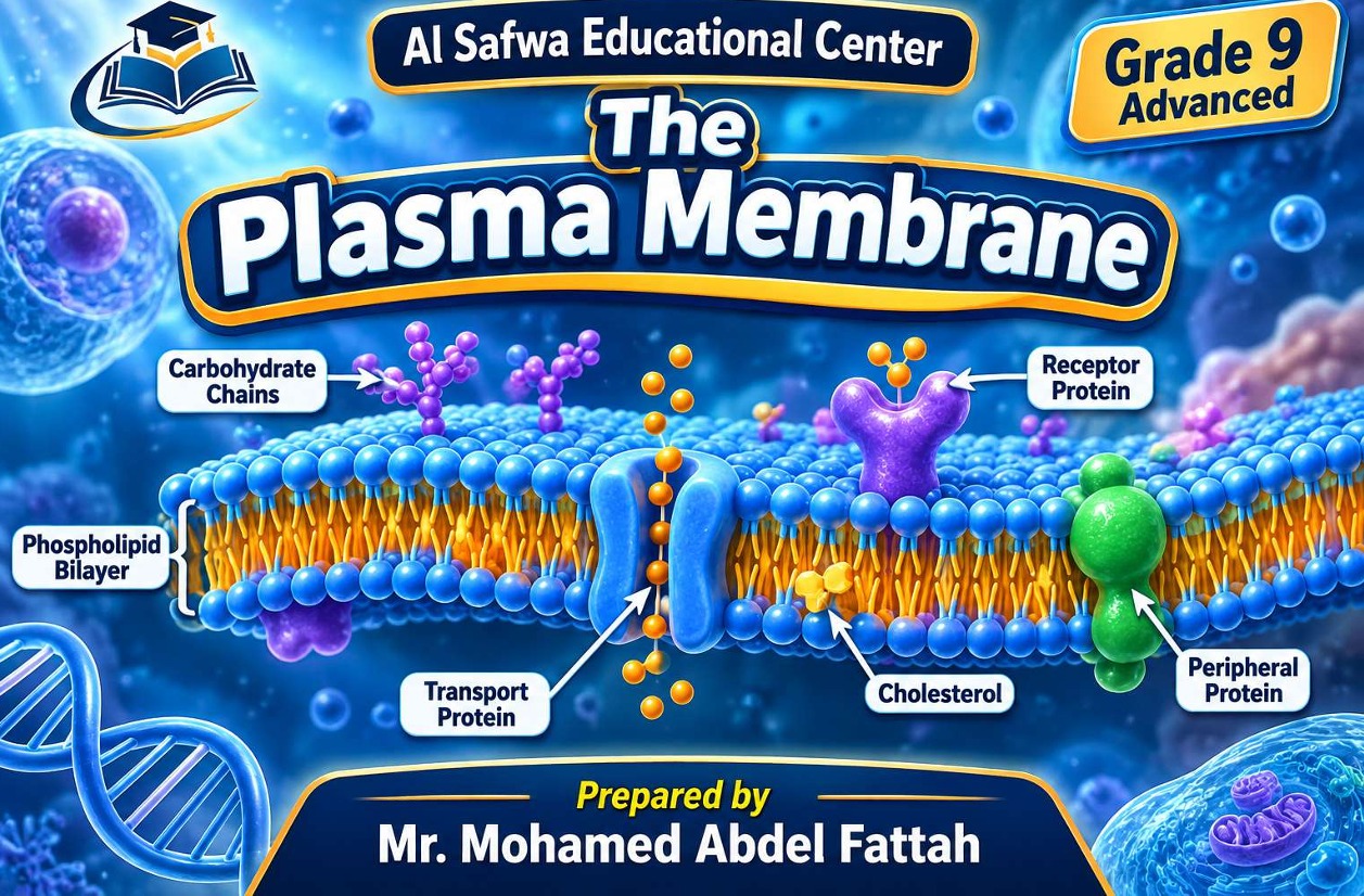 المحاضرة السابعة ” تركيب الغشاء البلازمي plasma membrane ” الأحياء – 9 متقدم