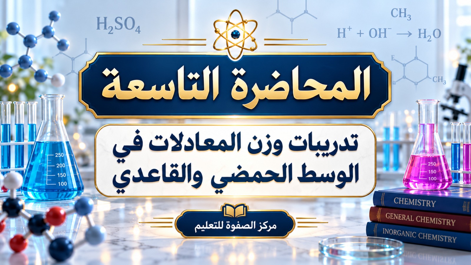 المحاضرة التاسعة – وزن المعادلة بطريقة الحمضي والقاعدى – الكيمياء – 12 متقدم